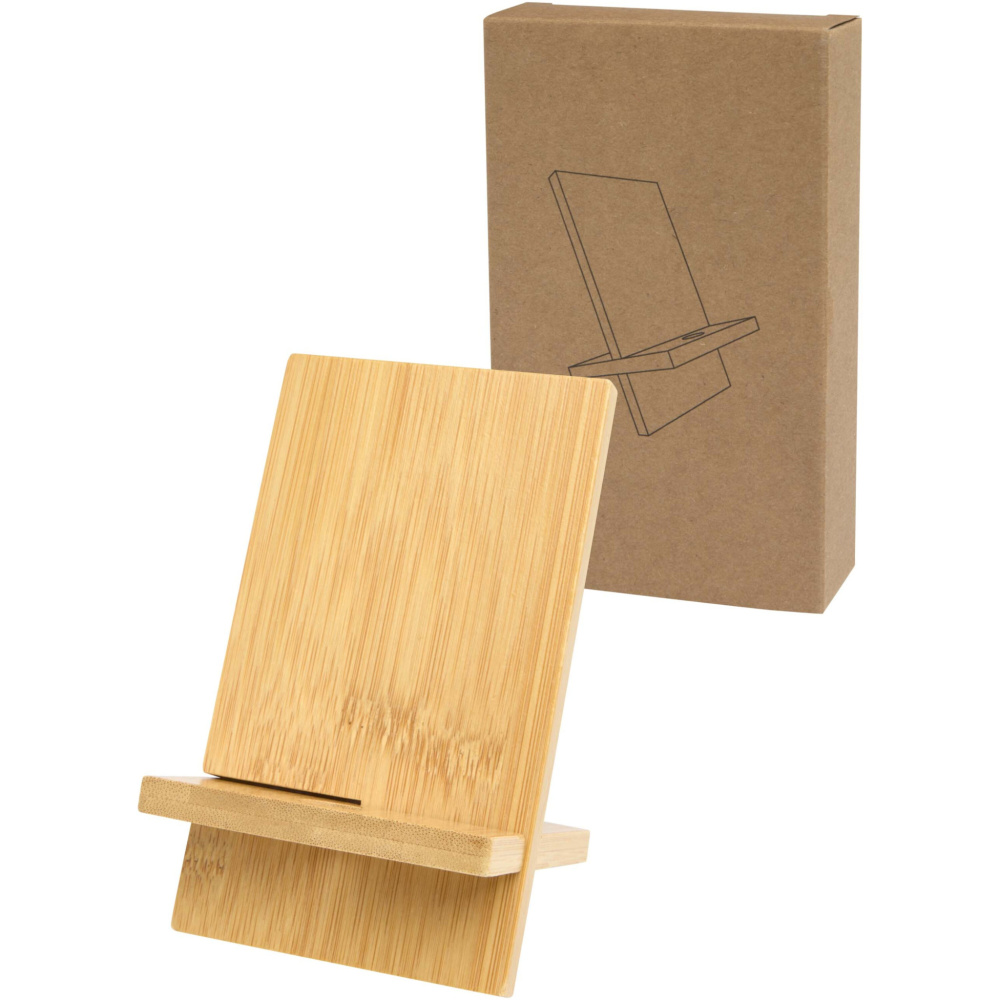 Logo trade promotional merchandise image of: Ceibo detachable bamboo phone stand