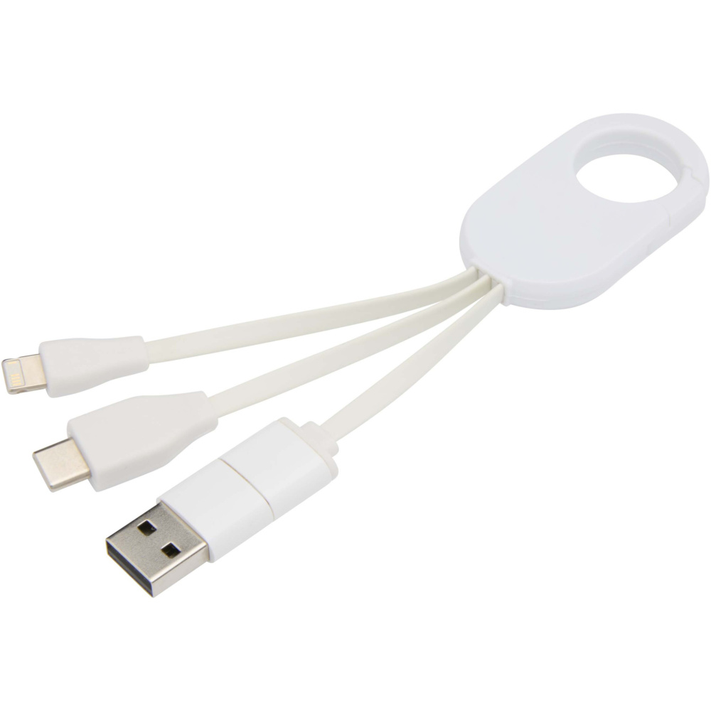 Logotrade promotional product image of: Troop 4-in-1 recycled plastic charging cable