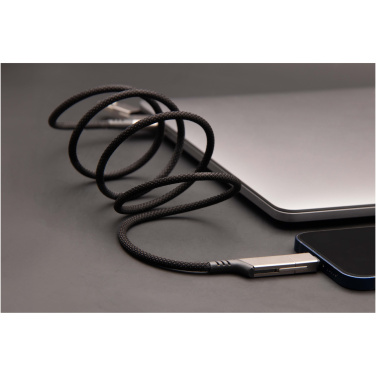 Logo trade promotional merchandise image of: SCX.design C52 100W 4-in-1 rPET magnetic ultra fast charging cable 