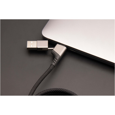 Logotrade promotional gift image of: SCX.design C52 100W 4-in-1 rPET magnetic ultra fast charging cable 