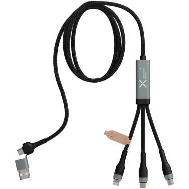 Logo trade corporate gifts picture of: SCX.design C53 100W 5-in-1 rPET ultra fast charging cable