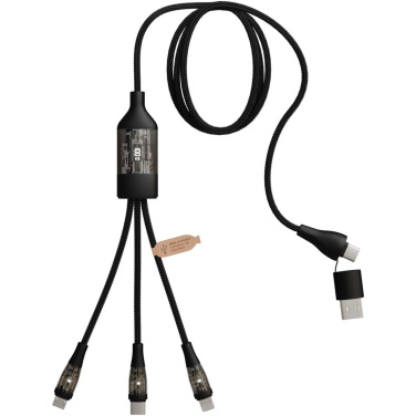 Logo trade promotional gift photo of: SCX.design C50 5-in-1 fast charging 100W/5A cable with digital display