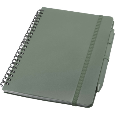 Logo trade advertising products picture of: Thalaasa A5 ocean-bound hard cover notebook with ballpoint pen (black ink)