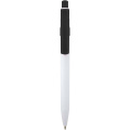 Unica recycled plastic ballpoint pen (blue ink), Solid black