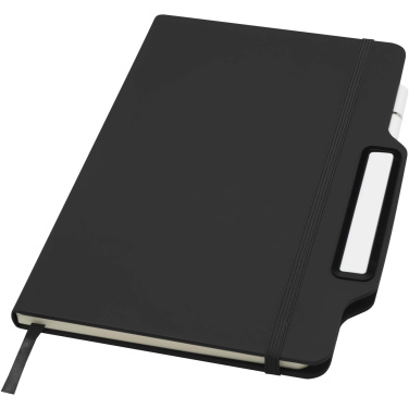 Logotrade promotional giveaways photo of: Nexus A5 hard cover notebook with pen and pencil combo (black ink)