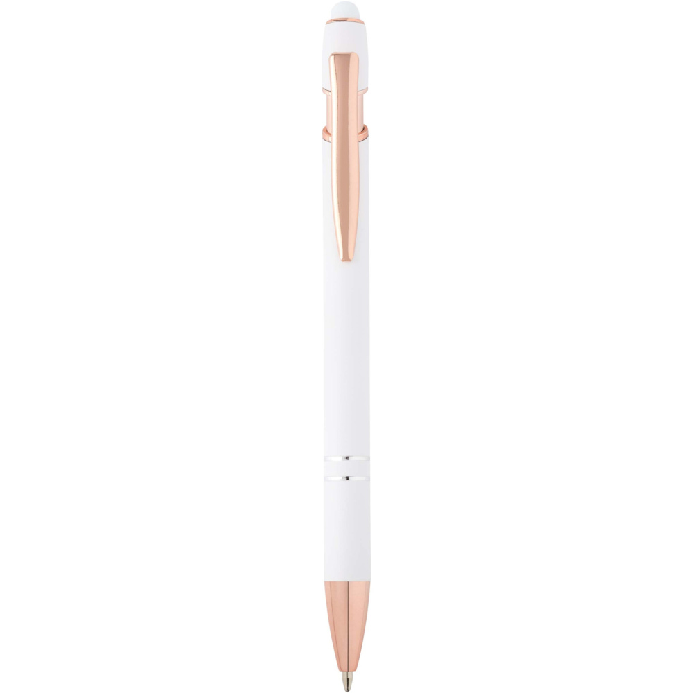 Logo trade promotional item photo of: Nanna ballpoint pen with rose gold finish (blue ink)