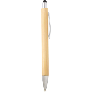 Logo trade business gift photo of: Oblys bamboo ballpoint pen and mechanical pencil set (black ink)