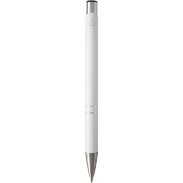 Logo trade promotional giveaways picture of: Moneta recycled aluminium ballpoint pen (blue ink)