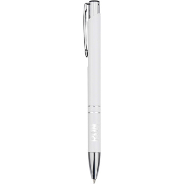 Logo trade promotional merchandise photo of: Moneta recycled aluminium ballpoint pen (blue ink)