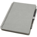 Slate reusable soft cover notebook and pen set (black ink), Grey