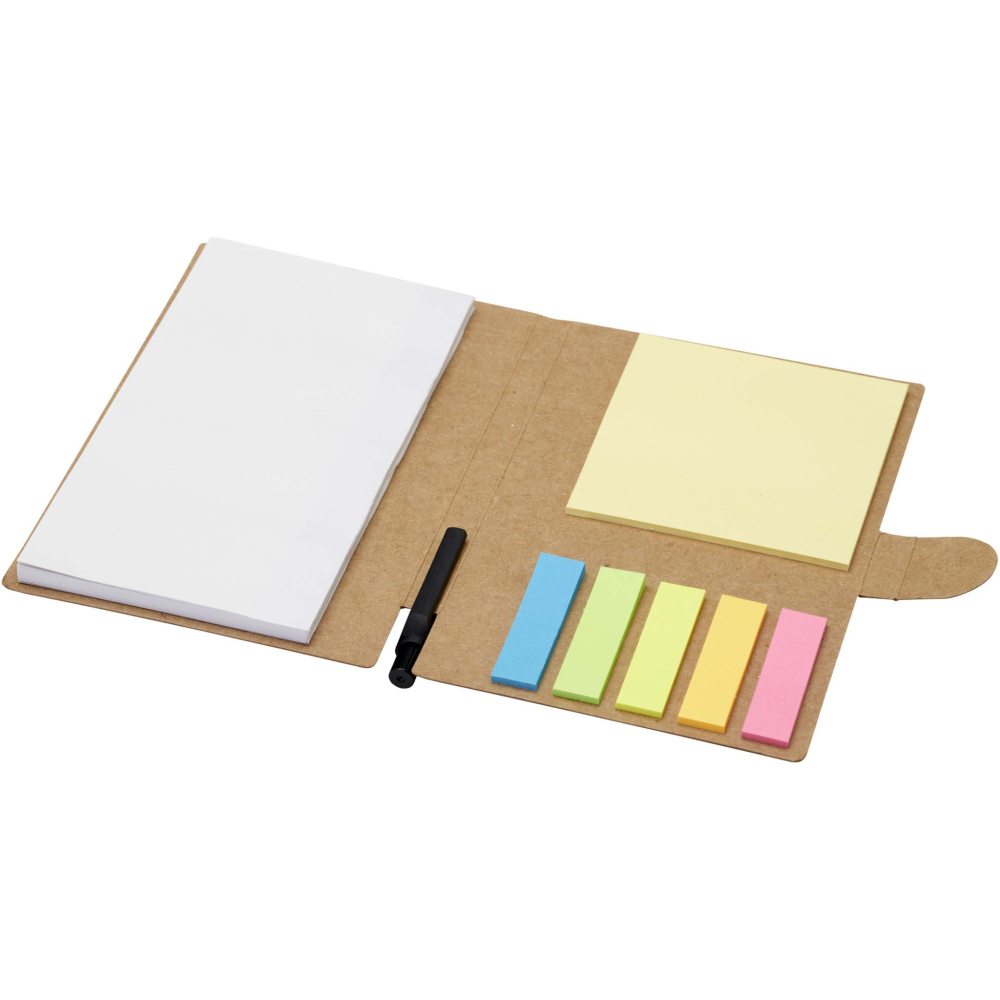 Logotrade promotional gift picture of: Swift sticky notes booklet with ballpoint pen (black ink)