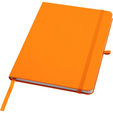 Logo trade promotional merchandise image of: Teak A5 recycled hard cover notebook with lined pages