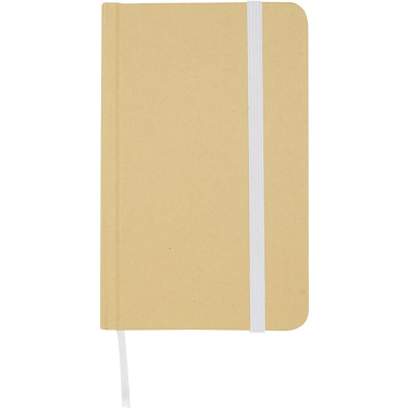 Logo trade promotional giveaway photo of: Reed A6 recycled hard cover notebook with plain pages