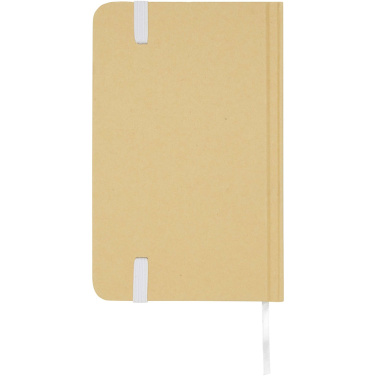 Logo trade promotional giveaways image of: Reed A6 recycled hard cover notebook with plain pages