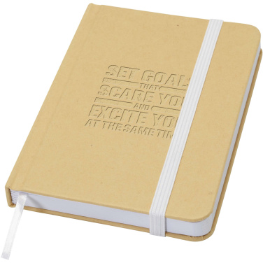 Logo trade promotional product photo of: Reed A6 recycled hard cover notebook with plain pages