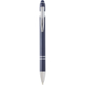 Kish ballpoint pen with silver finish (black ink), Navy