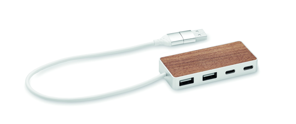 Logotrade business gifts photo of: USB hub 4 ports 27,5 cm