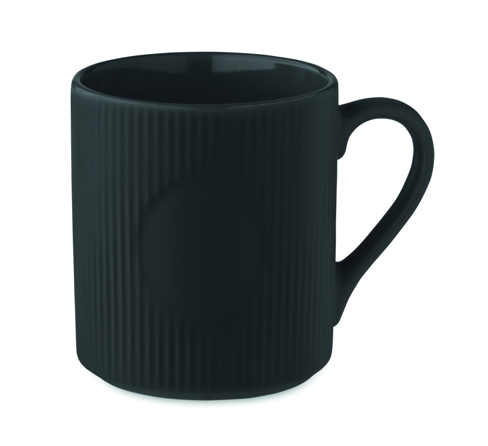 Logo trade advertising product photo of: Ribbed ceramic mug mat 340 ml