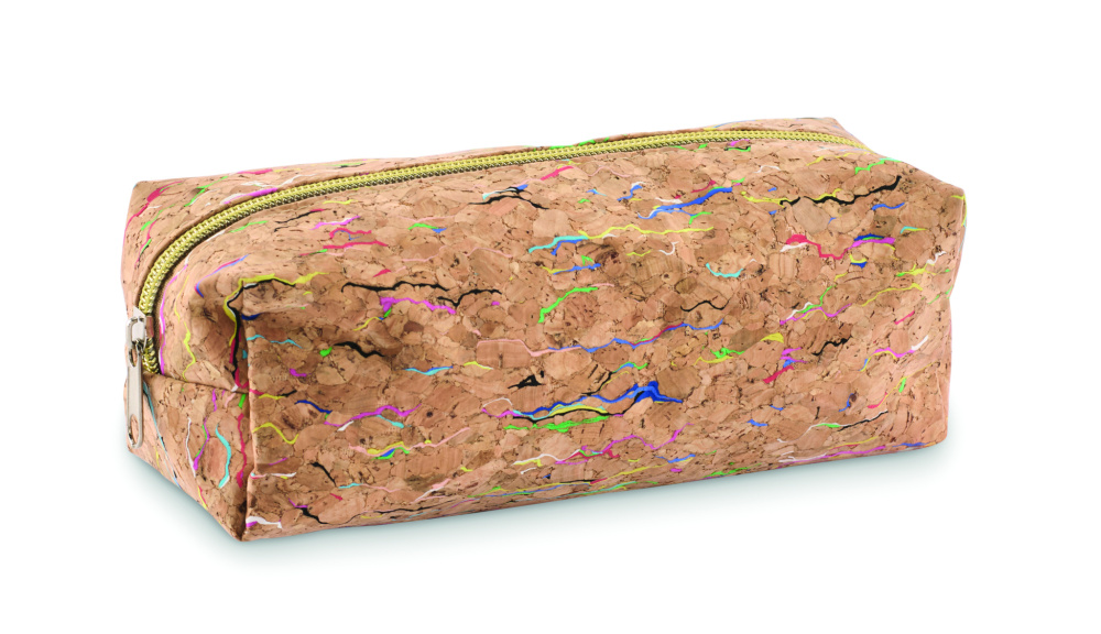 Logo trade promotional gifts picture of: Coloured cork pencil case