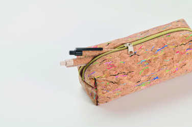 Logo trade advertising product photo of: Coloured cork pencil case