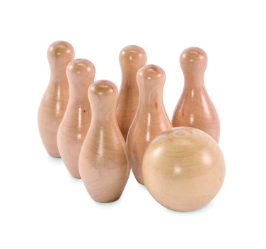 Logo trade corporate gift photo of: Mini pine wood bowling set