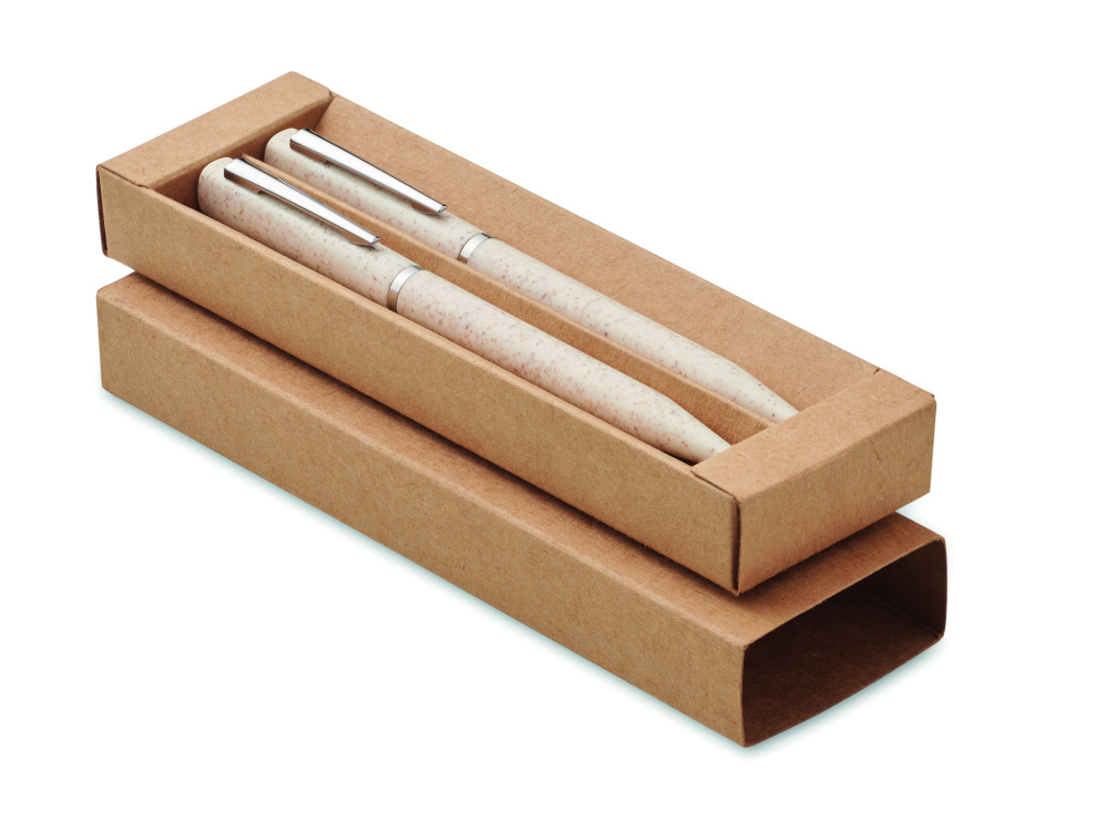 Logotrade business gifts photo of: Wheat straw/ABS twist pen set