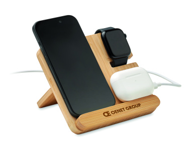 Logotrade corporate gift image of: 3 in 1 15W wireless charger