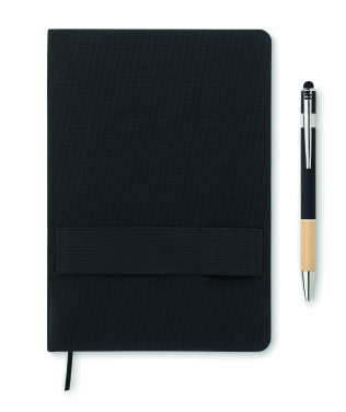 Logotrade business gift image of: A5 RPET notebook with pen