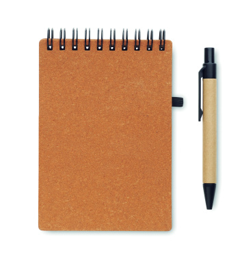 Logo trade promotional item photo of: Recycled notebook with ball pen