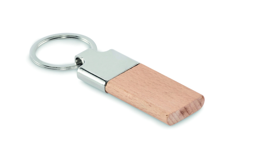 Logotrade advertising product image of: Key ring with rubber wood