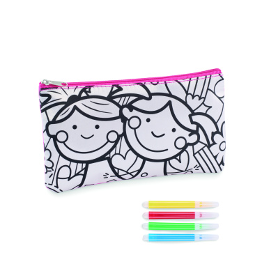 Logo trade promotional gifts image of: Pencil case with markers