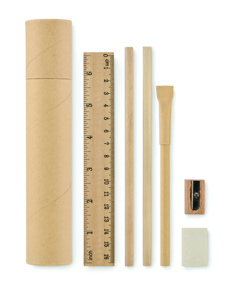 Logo trade corporate gifts picture of: Paper tube stationery set