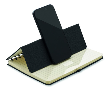 Logo trade promotional merchandise photo of: A5 notebook with phone holder