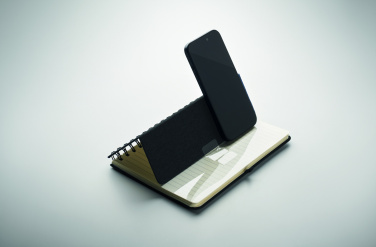 Logo trade promotional merchandise photo of: A5 notebook with phone holder