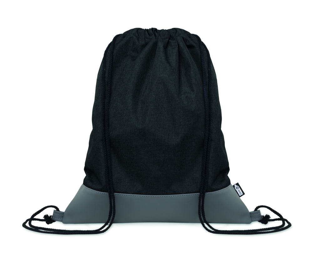 Logotrade promotional giveaway picture of: RPET PU drawstring bag 2 tone