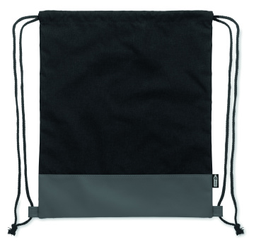 Logo trade promotional merchandise picture of: RPET PU drawstring bag 2 tone