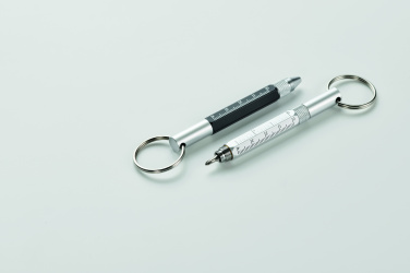 Logo trade promotional merchandise image of: Key ring with twist action pen