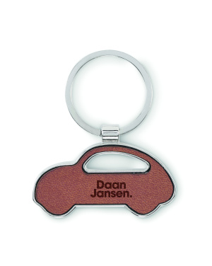 Logo trade promotional giveaways image of: Car shaped key ring