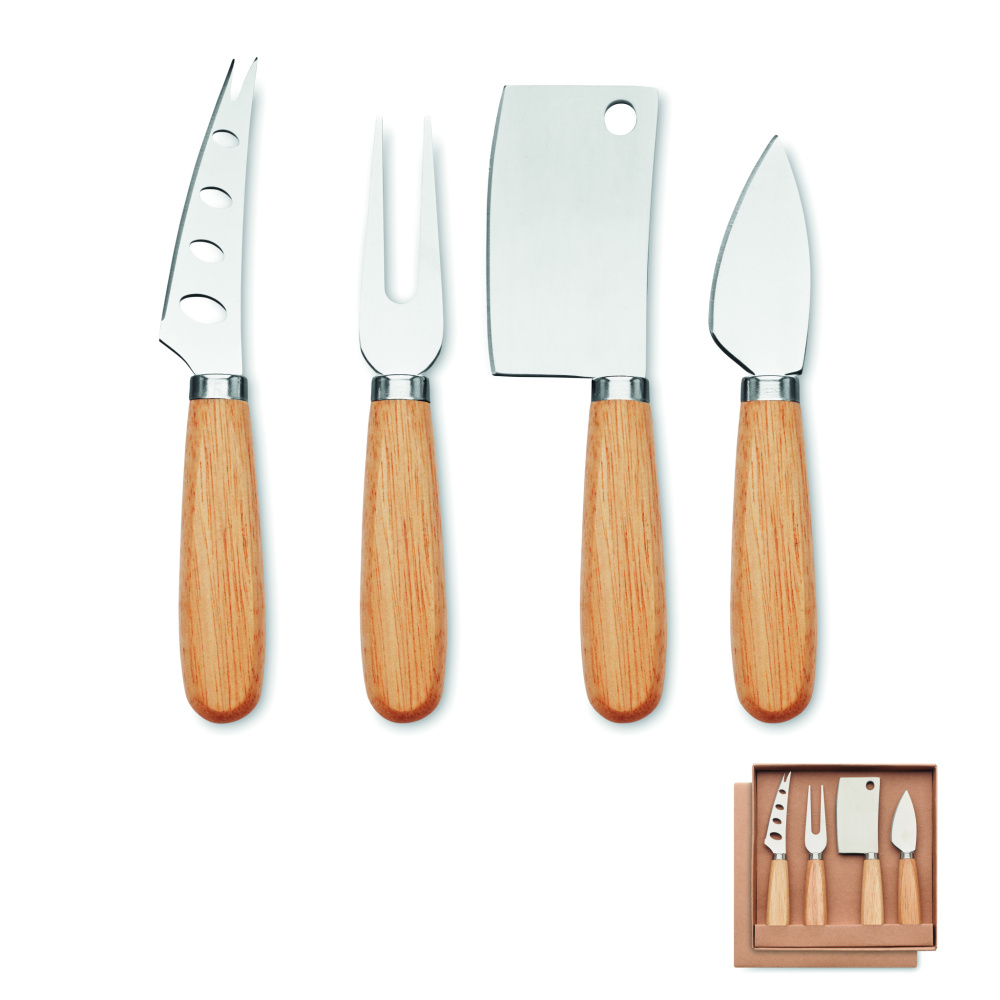 Logo trade corporate gift photo of: Set of 4 cheese knives