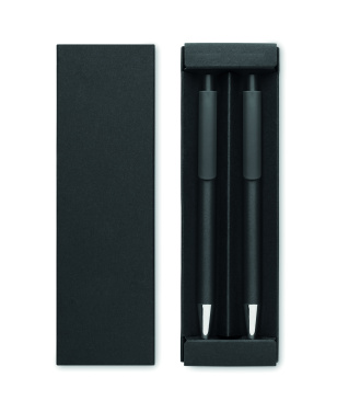 Logo trade promotional giveaways picture of: Recycled aluminium pen set