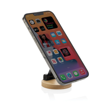 Logotrade promotional giveaways photo of: Magmount RCS recycled plastic and bamboo phone stand