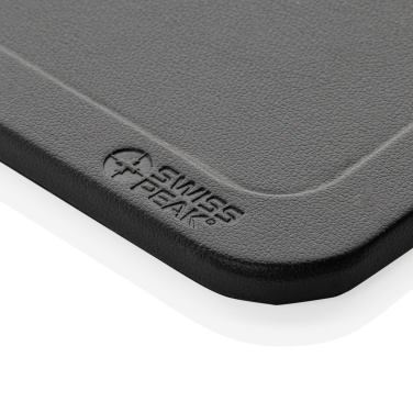 Logo trade promotional gifts image of: Swiss Peak 3 in 1 RCS recycled PU wireless charger desk tray