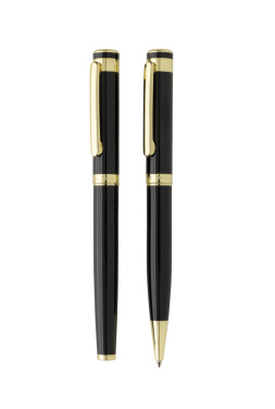 Logo trade advertising products image of: Swiss Peak Luca RCS recycled brass deluxe pen set