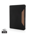 Teri AWARE™ RPET and walnut A4 portfolio, black