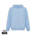 Iqoniq Yengo kids recycled cotton hoodie with sidepockets, sky blue