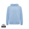 Iqoniq Yengo recycled cotton hoodie with sidepockets, sky blue