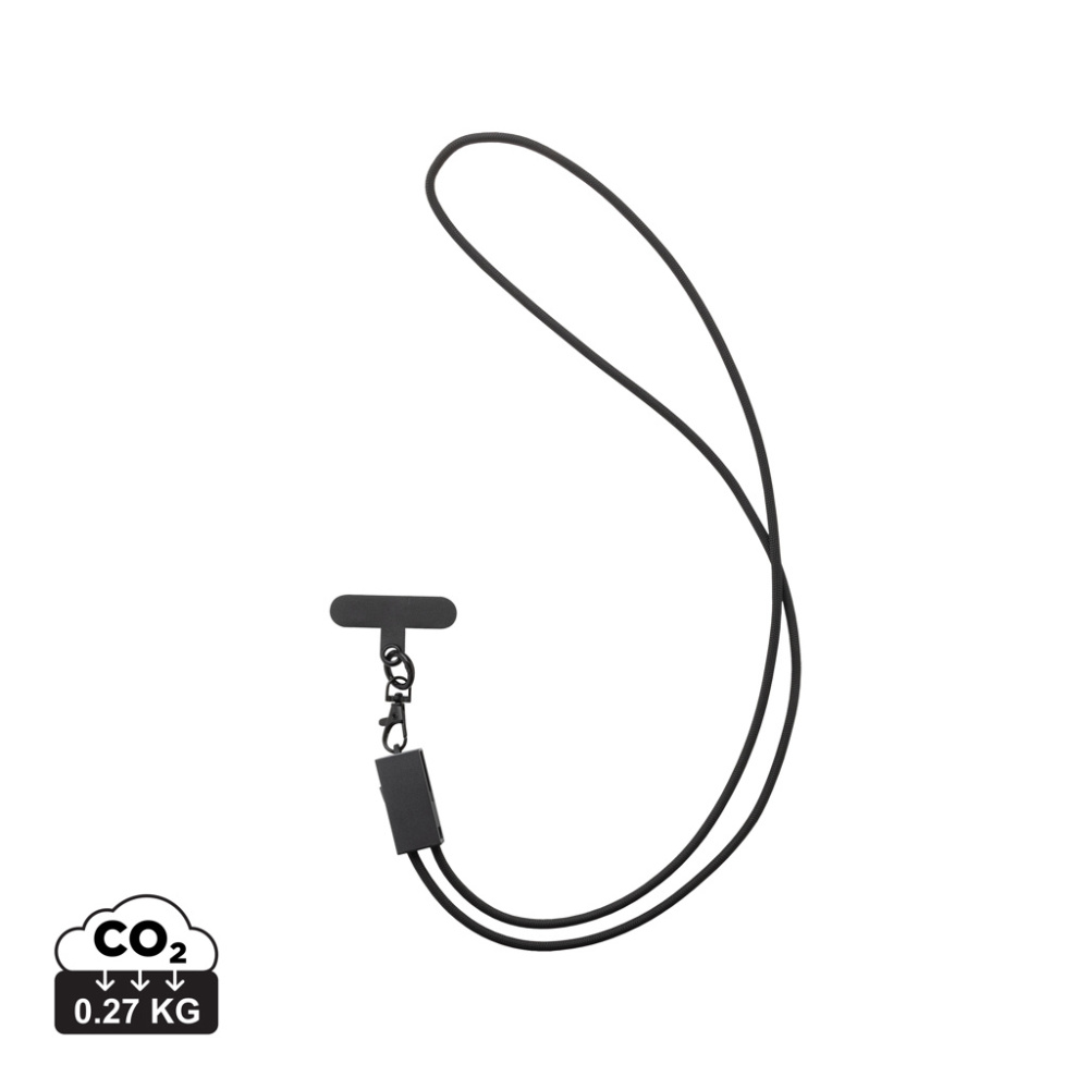 Logo trade promotional items image of: Terra RCS recycled PET phone cord with dual charge cable