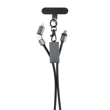 Logo trade promotional items image of: Terra RCS recycled PET phone cord with dual charge cable