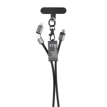 Logotrade corporate gift picture of: Terra RCS recycled PET phone cord with dual charge cable