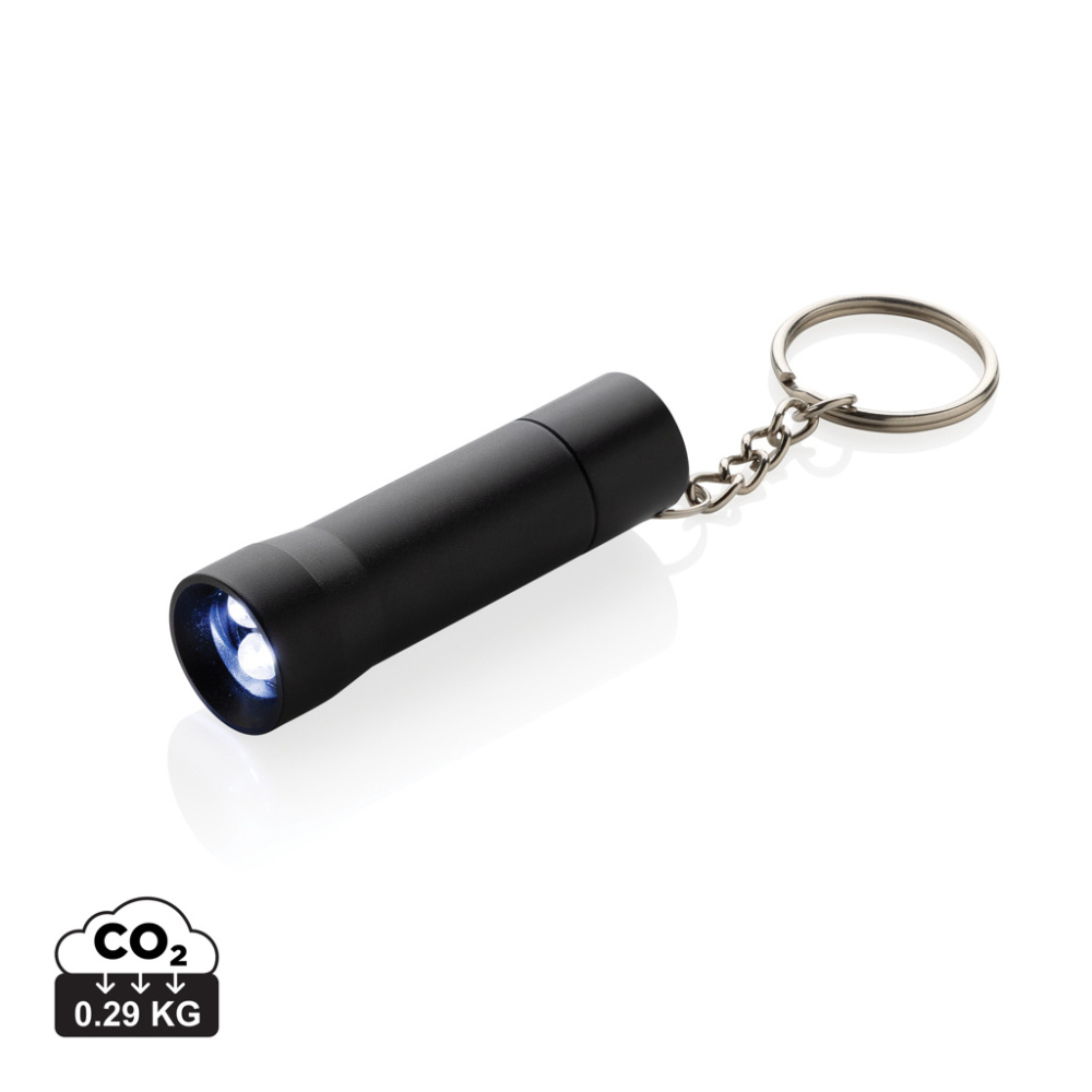 Logotrade promotional gift picture of: Flash RCS recycled aluminium keychain torch